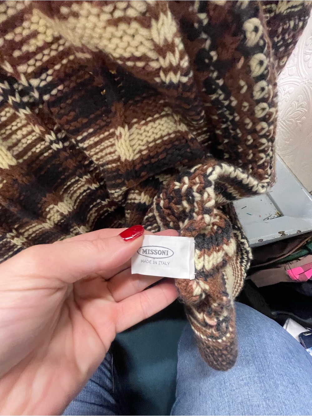 vintage Missoni knitted cardigan cashmere - Picture 3 of 13